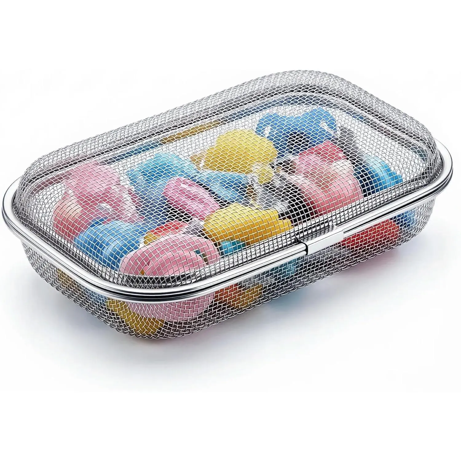 Space-Saving Dishwasher Utensil Basket | -Grade 18/8 Stainless Steel, 12-Mesh Rust-Resistant Organizer,