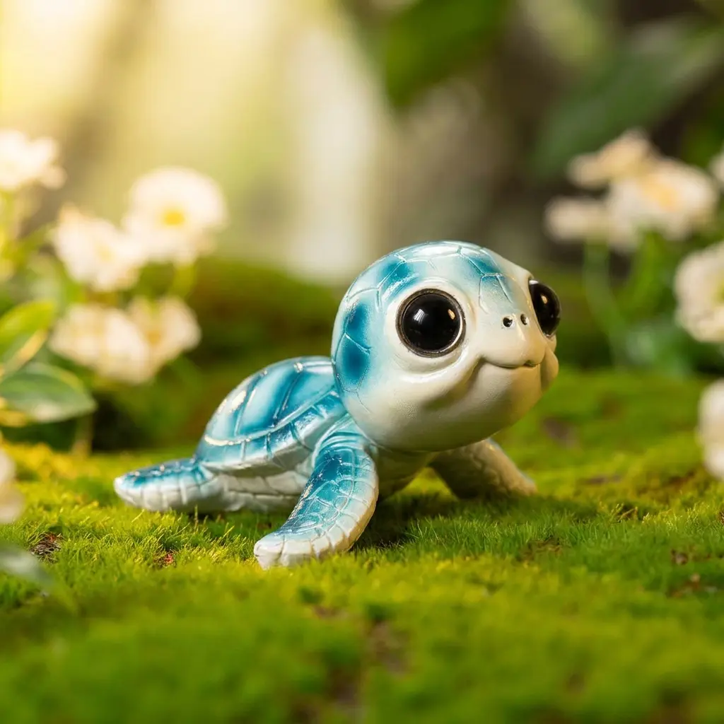 Cute Resin Turtle Statue, Miniature Sea Turtle Figurine, Indoor Outdoor Garden & Aquarium Decor, Aquarium Supplies, Perfect for Fish Tanks, Ocean Themed Gifts, Decorations
