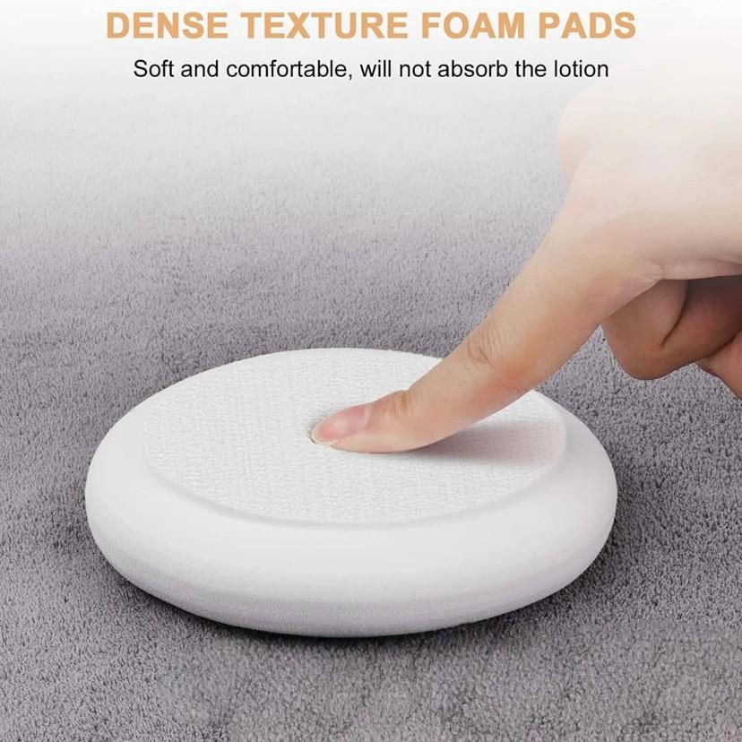 Long Handle Back Applicator Set with 3 Replaceable Cotton Pads, Easy-To-Use for Seniors and Women, Ideal for Body Lotion, Creams, Sunscreen