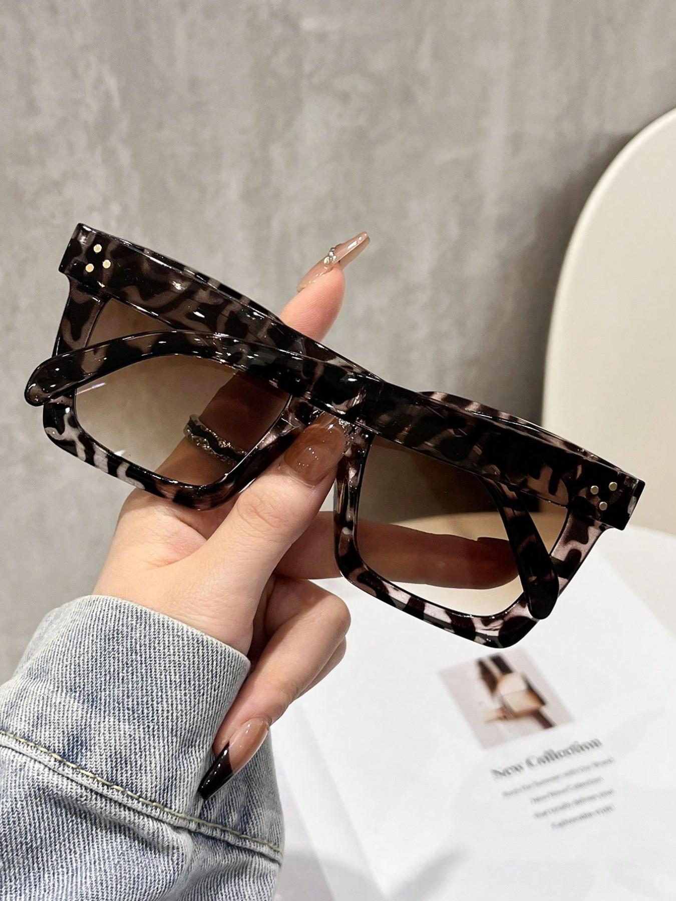 2 Pcs Men's Square Frame Sunglasses, Large Frame Glasses, Fashionable and Comfortable, Ideal for Outdoor Activities, Parties, Travel, Driving, Fishing