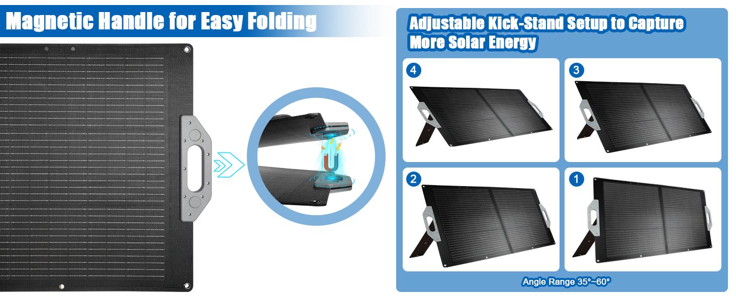100W Portable Solar Panel, 18V Foldable Solar Panel, 23% High Efficiency Solar Panels with USB/DC/MC4 Output IP67 Waterproof for Outdoor Camping RV Trip 100W Portable Solar Panel, 18V Foldable Solar Panel, 23% High Efficiency Solar Panels with USB/DC/MC4 Output IP67 Waterproof for Outdoor Camping RV Trip