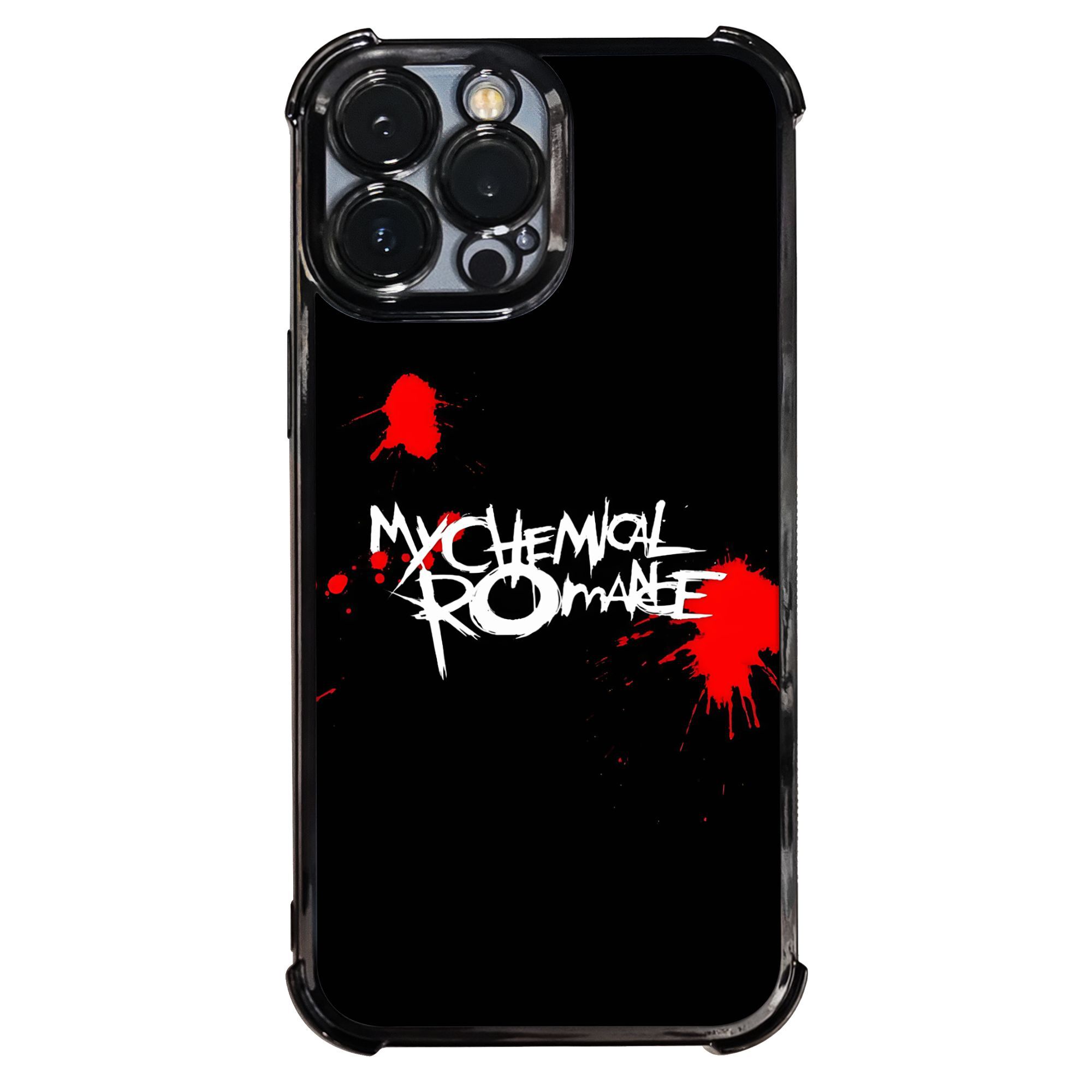 Phone Case: 1 MOSTRELEVANT My Chemical Romace Phone Case Electroplating Process Protective Cover with Reinforced Cushioning And Collision Prevention Suitable for Various Models Of iPhone 17 16 15 14 13 Pro Max Cover