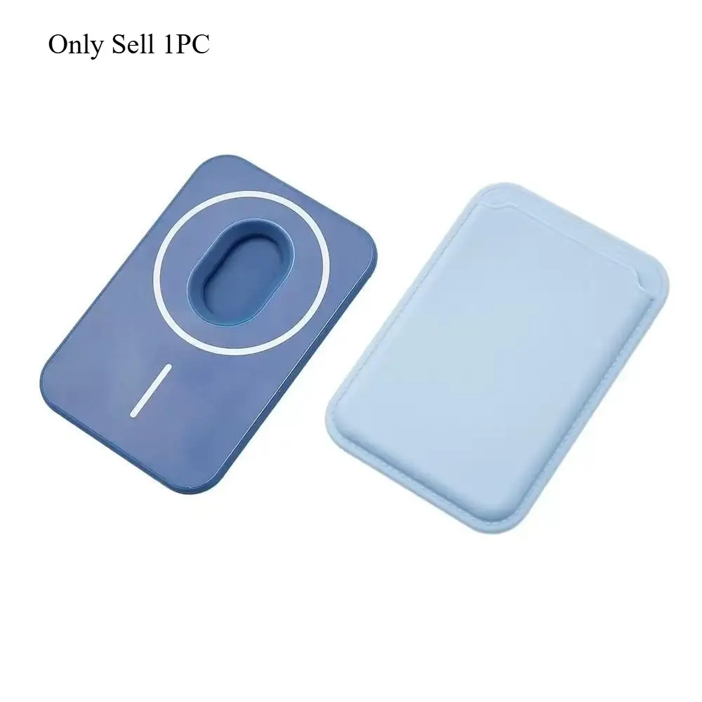1PCS For Magsafe Universal Card Holder Wavy Liquid Silicone Card Wallet Case for iPhone Samung Xiaomi Strong Magnetic Slot Bag Cover Phone Accessories