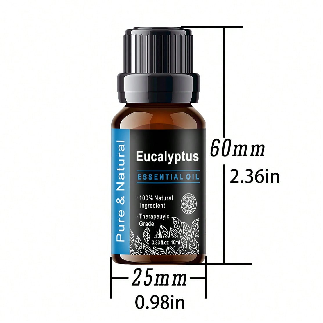 10ML Bergamot Essential Oil, Water Soluble Refill Liquid for Diffusers & Humidifiers, Relieves Fatigue, Refreshes Air