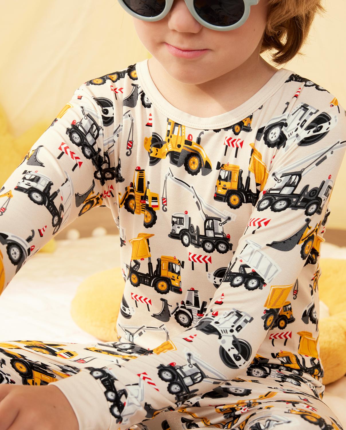 babee Reshinee Moisture-wicking Bamboo Pajama sets for Toddler Boys Girls,Temp-Sensing Babys Kids 2pcs Pjs,Long-Sleeve Snug Fit Sleepwear 12M-8Y Sets,Valentine's Day gift