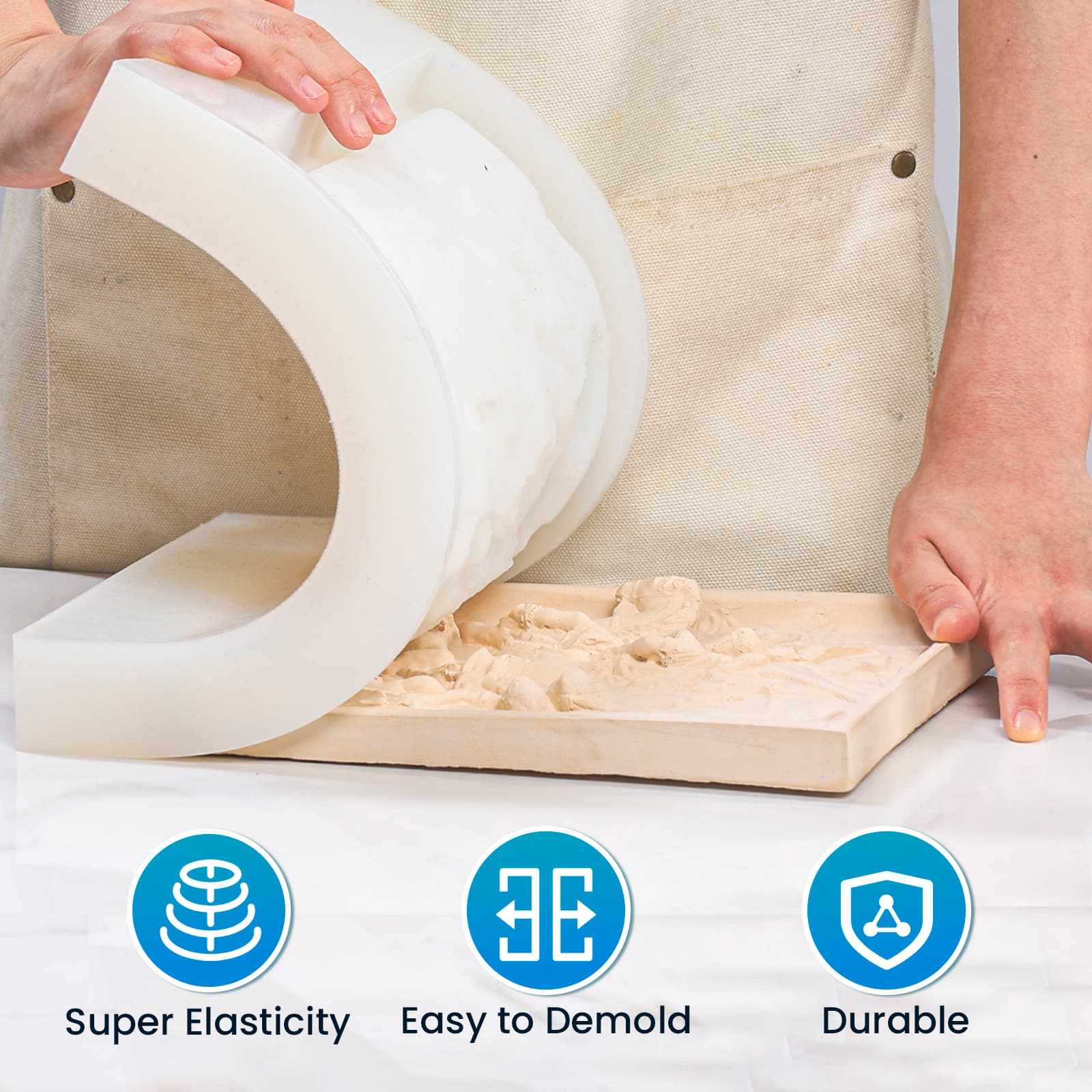 Silicone Mold Making Kit 72oz, 20A Non-Toxic Platinum Silicone Rubber for Mold Maker, Beginners, Ideal Liquid Silicone for Casting Resin, 3D Molds, 1:1 Mixing by Weight, Translucent - LET'S RESIN