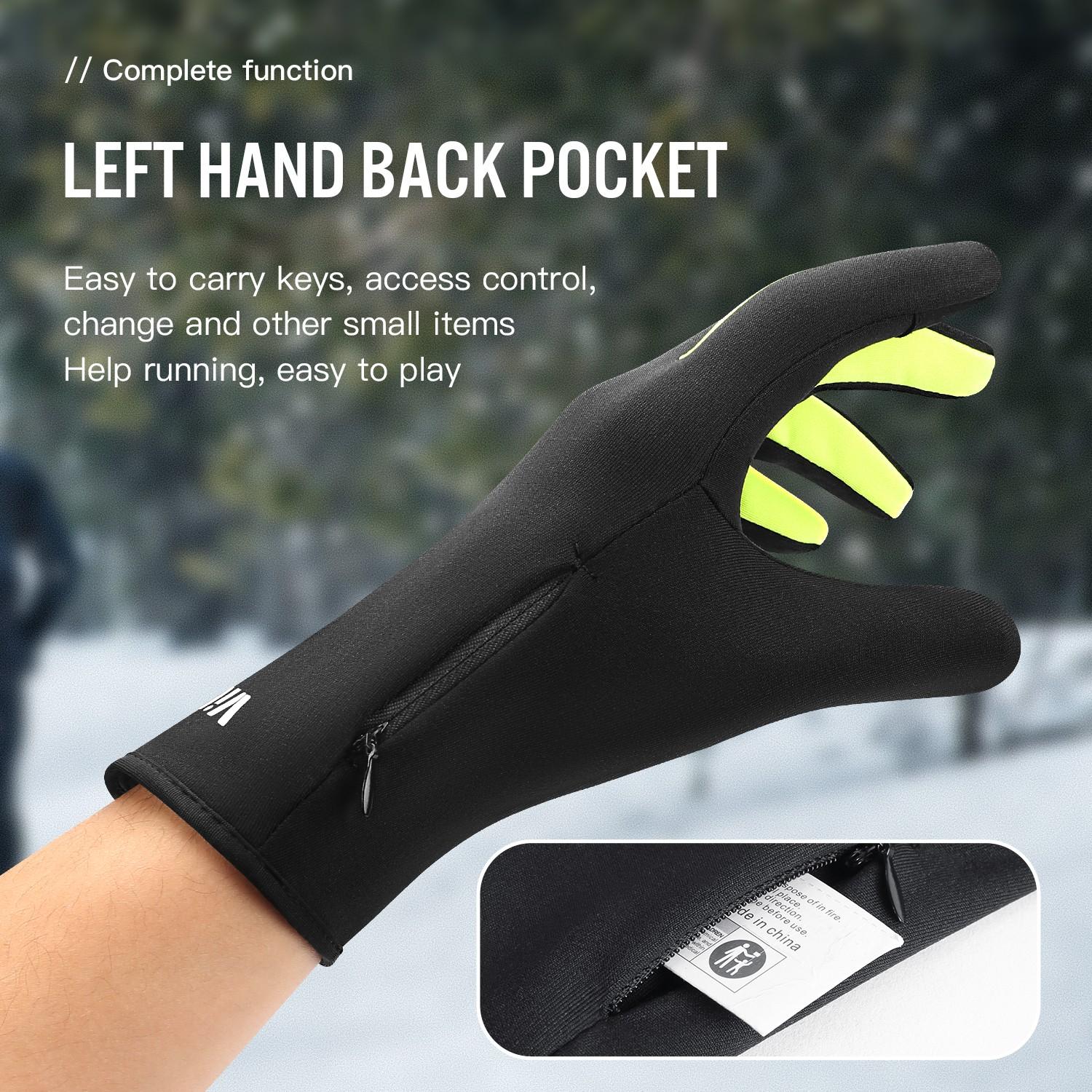Winter Running Warm Gloves, Windproof Touchscreen Sports Gloves, Lightweight Flexible Non-Slip Palm, Unisex Outdoor Morning Run Cycling Training Gloves