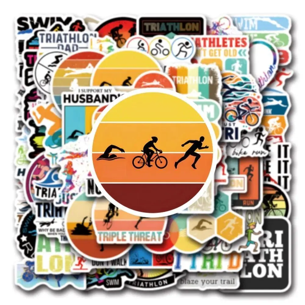 57pcs Ironman Triathlon Graffiti Stickers Suitcase Stationery Laptop Computer Guitar Cell Phone DIY Decorate Decals