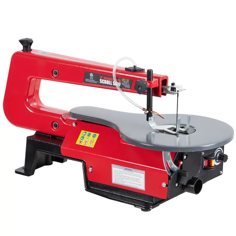 16-Inch Variable Speed Scroll Saw with Tilting Worktable 0-45°, Dust Port for Home Woodworking, Crafting Acrylic, and Making Detailed Cuts