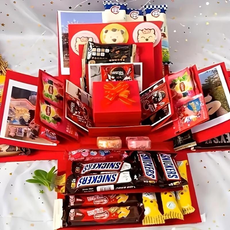 Explosion DIY Surprise Deluxe Gift Box Set, Snack Explosion Gift Box, Handmade Scrapbook Album, Perfect for Gifts, Mother's Day, Father's Day, Birthday