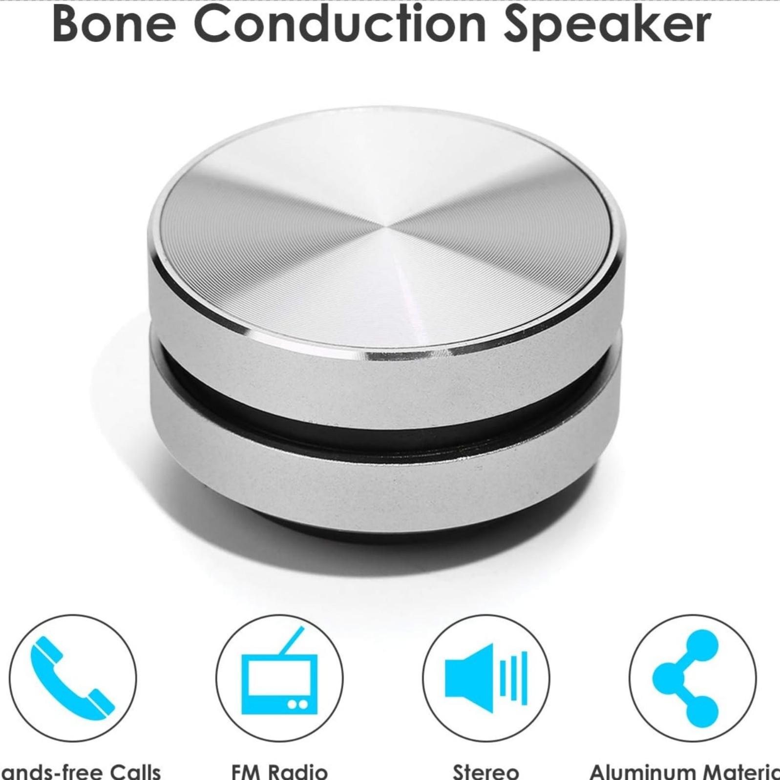Mini Bone Conduction Speaker, Perfect Gift for Dad, Compact Portable Sound Solution, Ideal Outdoor Use, Table Mount, Rechargeable Speaker, Lithium Batteries Included