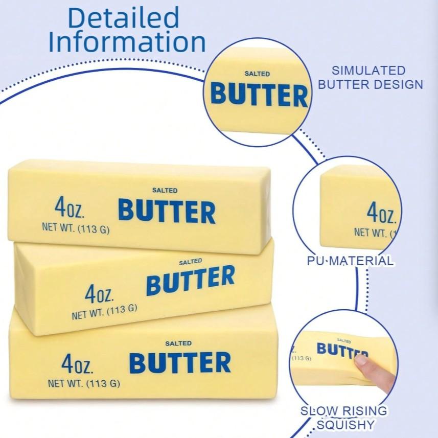 Soft Butter Squeeze Toy, Stress Relief Stick, Classroom Toy, Party Gift, Easter Gift, Back-To-School Gift, Perfect for Family and Friends