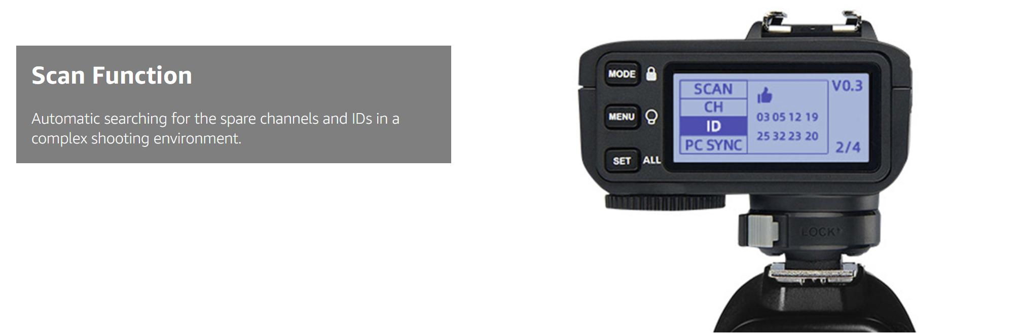 Godox X2T TTL Wireless Flash Trigger, Bluetooth Connection, 1/8000s HSS,5 Separate Group Buttons, Relocated Control-Wheel, New Hotshoe Locking, New AF Assist Light