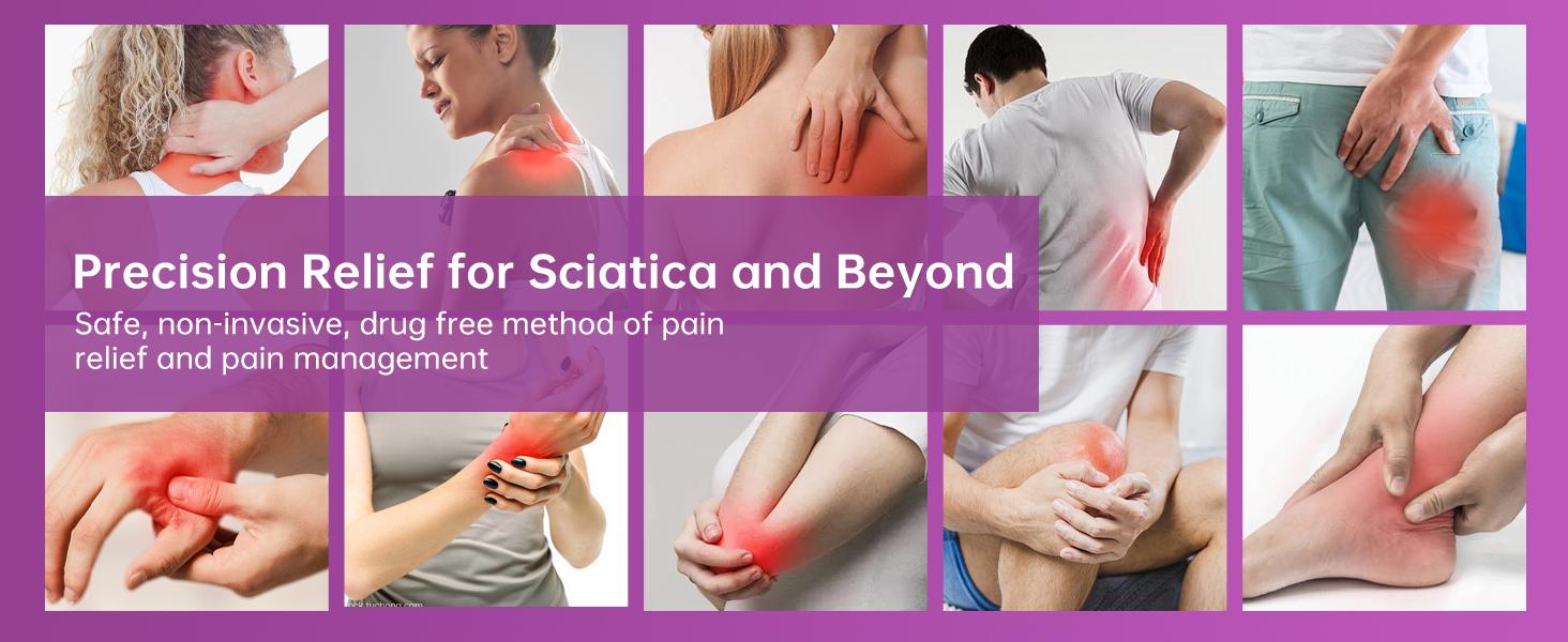 Deep Tissue Massager for Sciatica & Back Pain Relief - Electric Pulse Device with Heat, Vibration, Red Light Therapy for Leg, Hip & Nerve Pain, Portable (Purple) Muscle Relaxation Adjustable Durable Deep Tissue Massager for Sciatica & Back Pain Relief - Electric Pulse Device with Heat, Vibration, Red Light Therapy for Leg, Hip & Nerve Pain, Portable (Purple) Muscle Relaxation Adjustable Durable