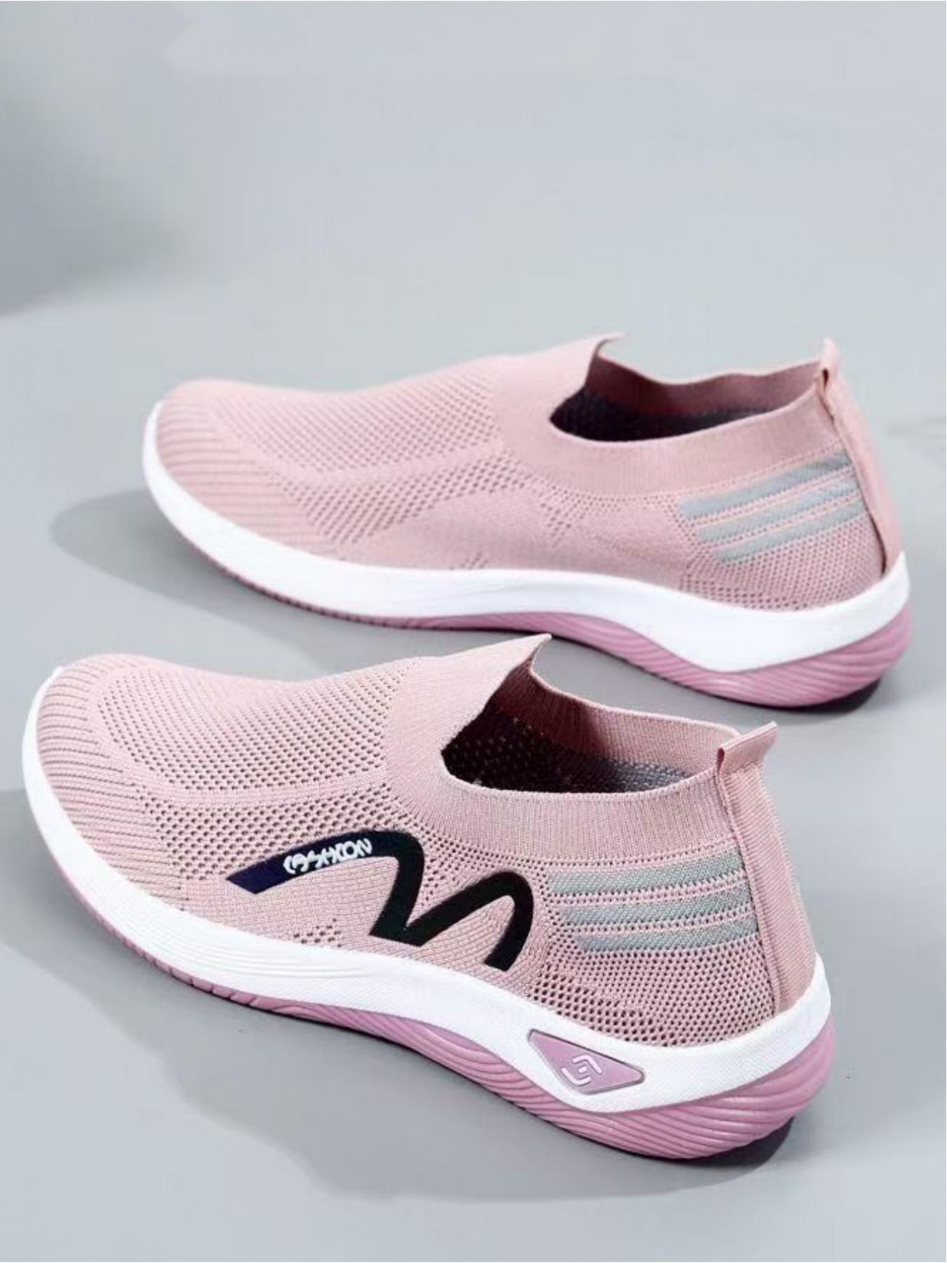 Ladies' casual sports shoes with a woven mesh upper that is breathable and comfortable. The one foot style is easy to put on and take off, suitable for daily commuting, outdoor leisure, running, fitness, hiking and other sports scenes