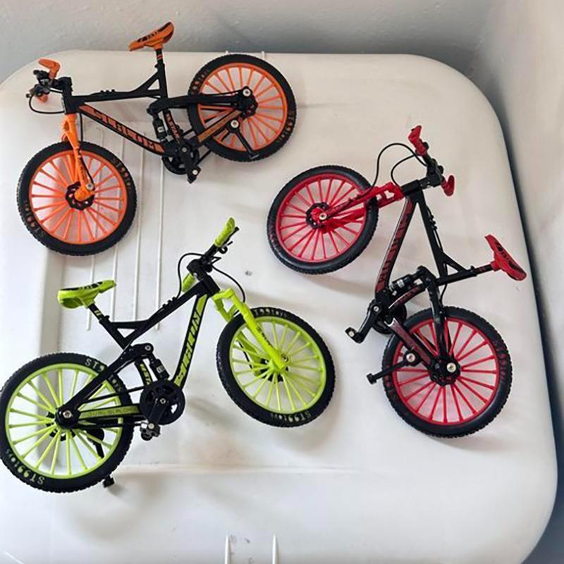 1:10 Mini Finger Bicycle Model, Alloy Simulation Mountain Racing Bike, Collectible Toys for Boys Kids