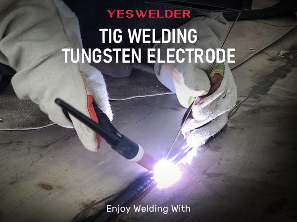 YESWELDER TIG Welding Tungsten Electrode .040" 1/8" 1/16" 3/32" x 7" 10-pk | 2% Rare Earth Blend, Non-Radioactive Comparable to E3 Purple