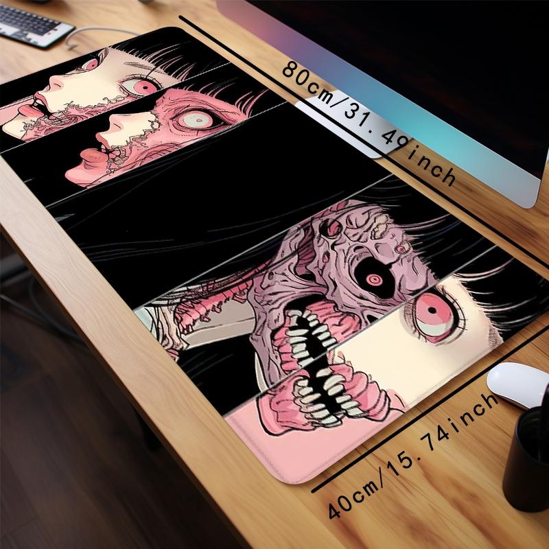 Anime Comic Face Pattern Mouse Pad, 1 Count Non-slip Large Keyboard Pad, Desk Mat for Home Office, Computer Accessories, Corporate Work Desk Accessories