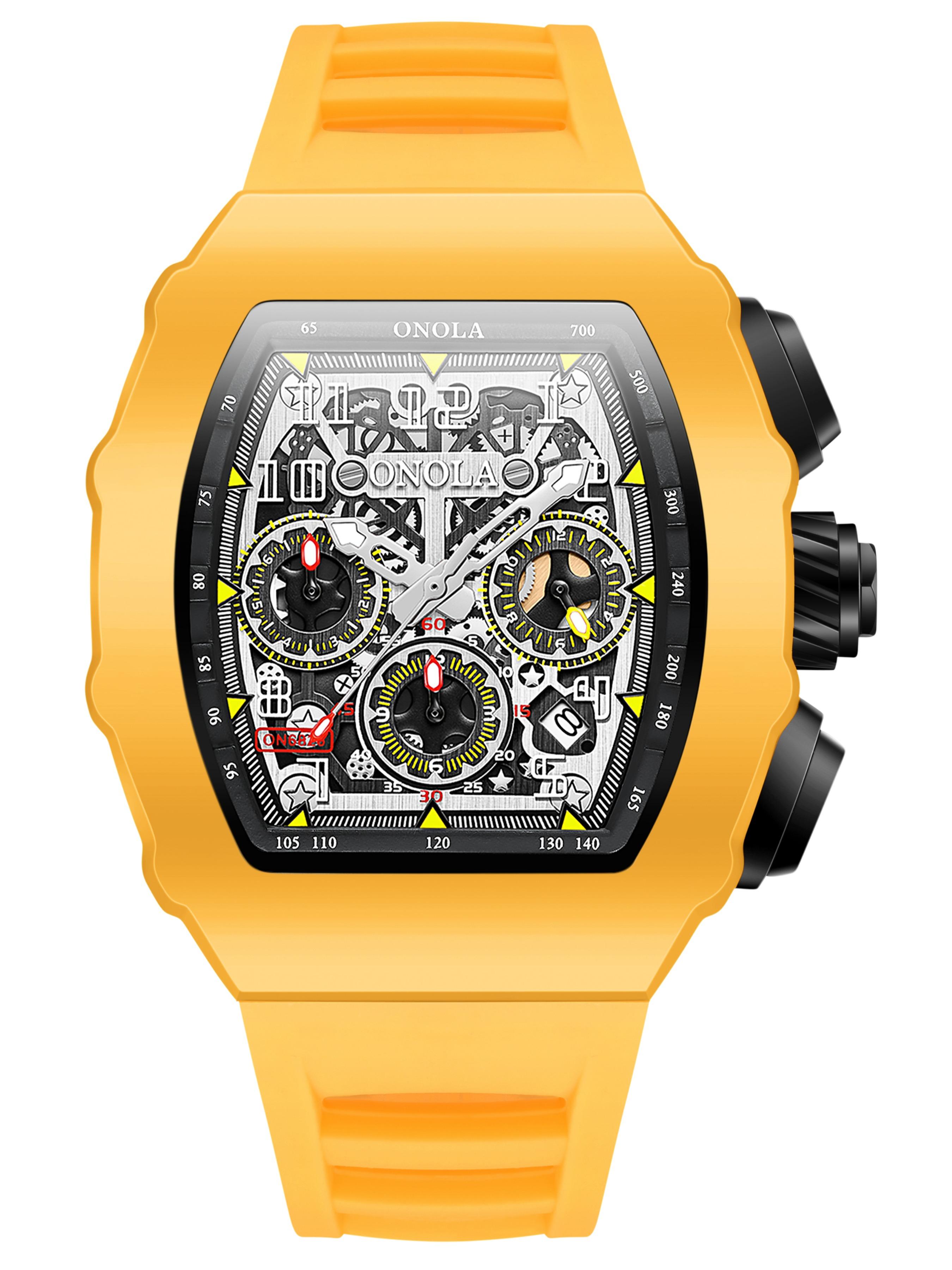 Onola Fashion Men's Quartz Watch, Multi-Function Timer, Waterproof Glowing Sports Watch for Outdoor Use, Perfect Gift for Any Occasion