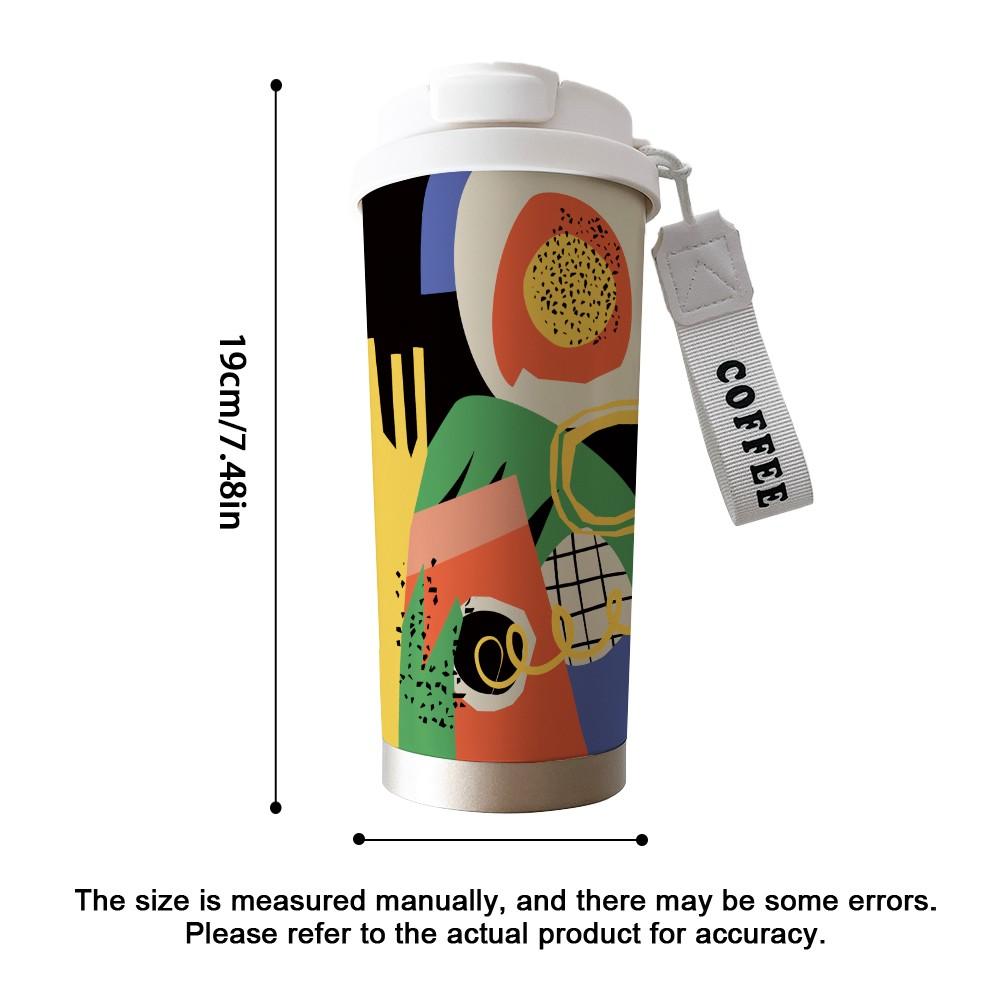 Abstract Graffiti Coffee Cup, Portable Dual Drink Insulated Tumbler, Keeps Hot/cold, Stylish, Ideal for Office, Travel, Sports, Golf