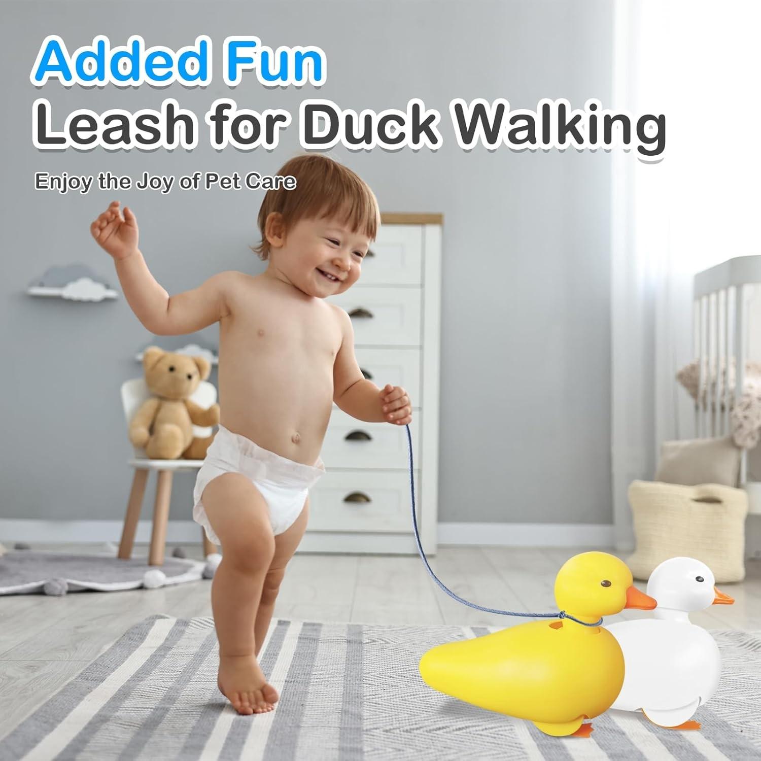 Duck Bathtub & Pool Toys - Realistic Walking Duck | Waterproof Baby Bath Toys, Gift for Toddler Boys & Girls，duck toy,duck toys,inflatable duck,duck toys for toddlers 1-3,duckeys,duck slide bath toy,toy ducks,dancing duck,toys for ducks,duck game for todd