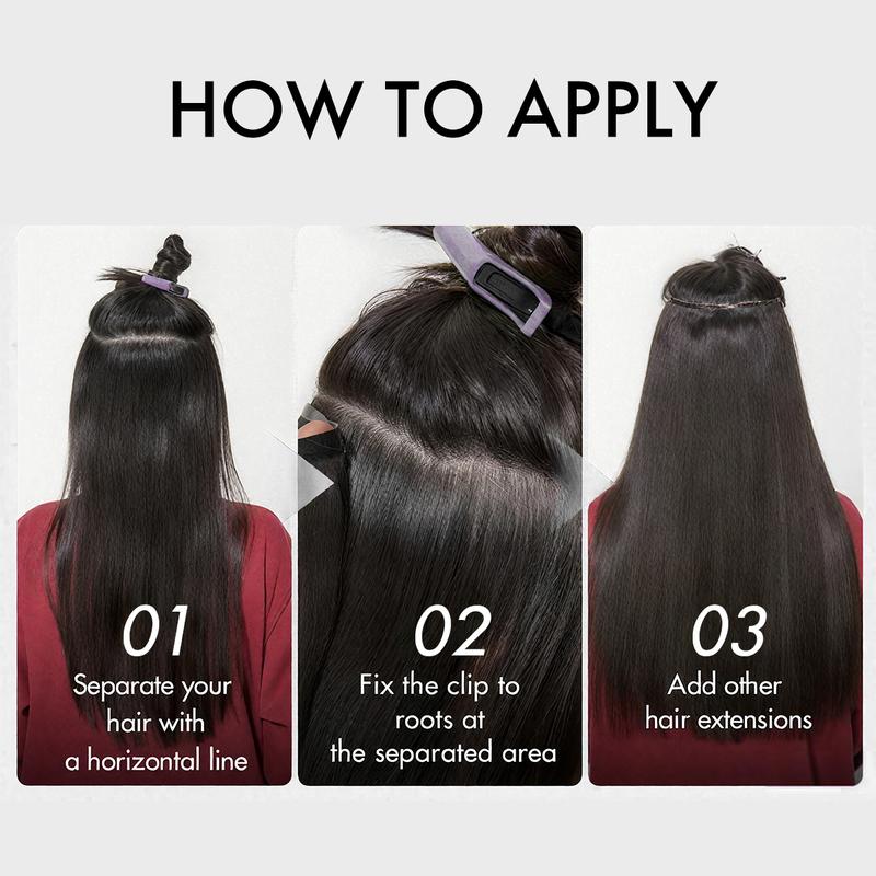 Mscoco Clip In Human Hair Extensions invisible And Seamless Yaki Straight/ Body Wave/ Silky Straight Real Human Hair Clip In Quick Weave No Salon Needed 7pcs/pack Easy To Install