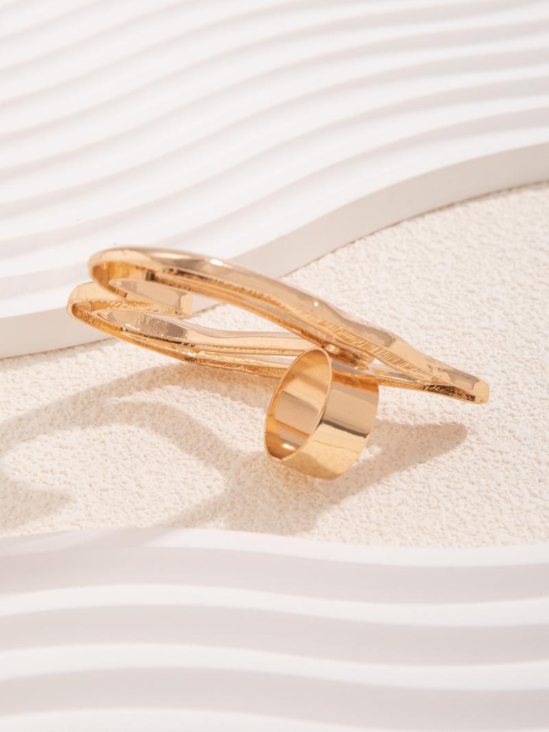 Fashion Hollow out Heart Design Double Layered Exaggerated Ring, Fashion All-match Accessories for Women & Men, Delicate Jewelry for Party