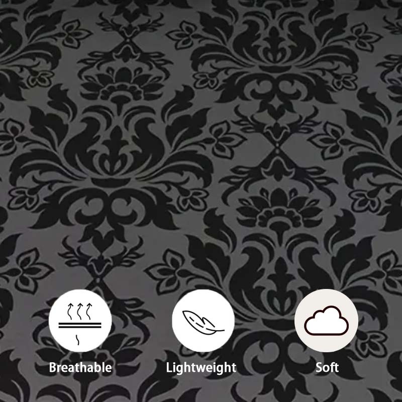 Gothic Print Bedding Set, Soft Polyester Fiber, Zipper Closure, Suitable for Twin, Full, Queen Beds, Home & Dorm Decor