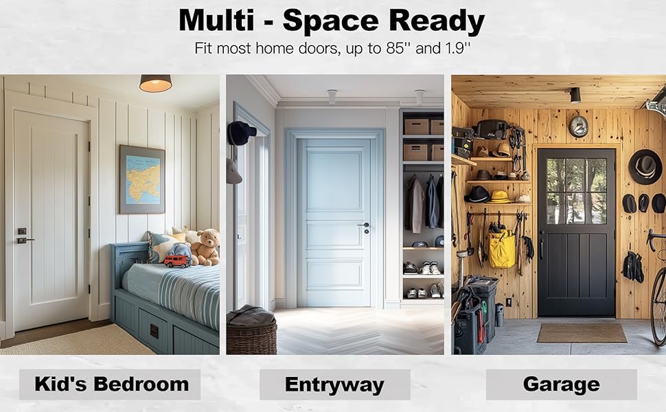 Hat Rack for Door - Two-Way Hanging Caps with Display Hooks and Hanger, Hat Organizer for Baseball Caps, Over the Door Hat Storage Organizer for Bedroom, Entrance or Garage Doors - 2 Packs