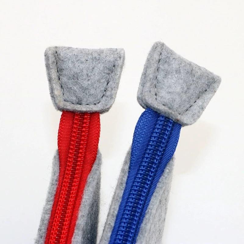 1pc Soft Felt Eyeglasses Bag Portable and Durable Anti-scratch Zipper Closure Sunglasses Sunglasses Storage Bag