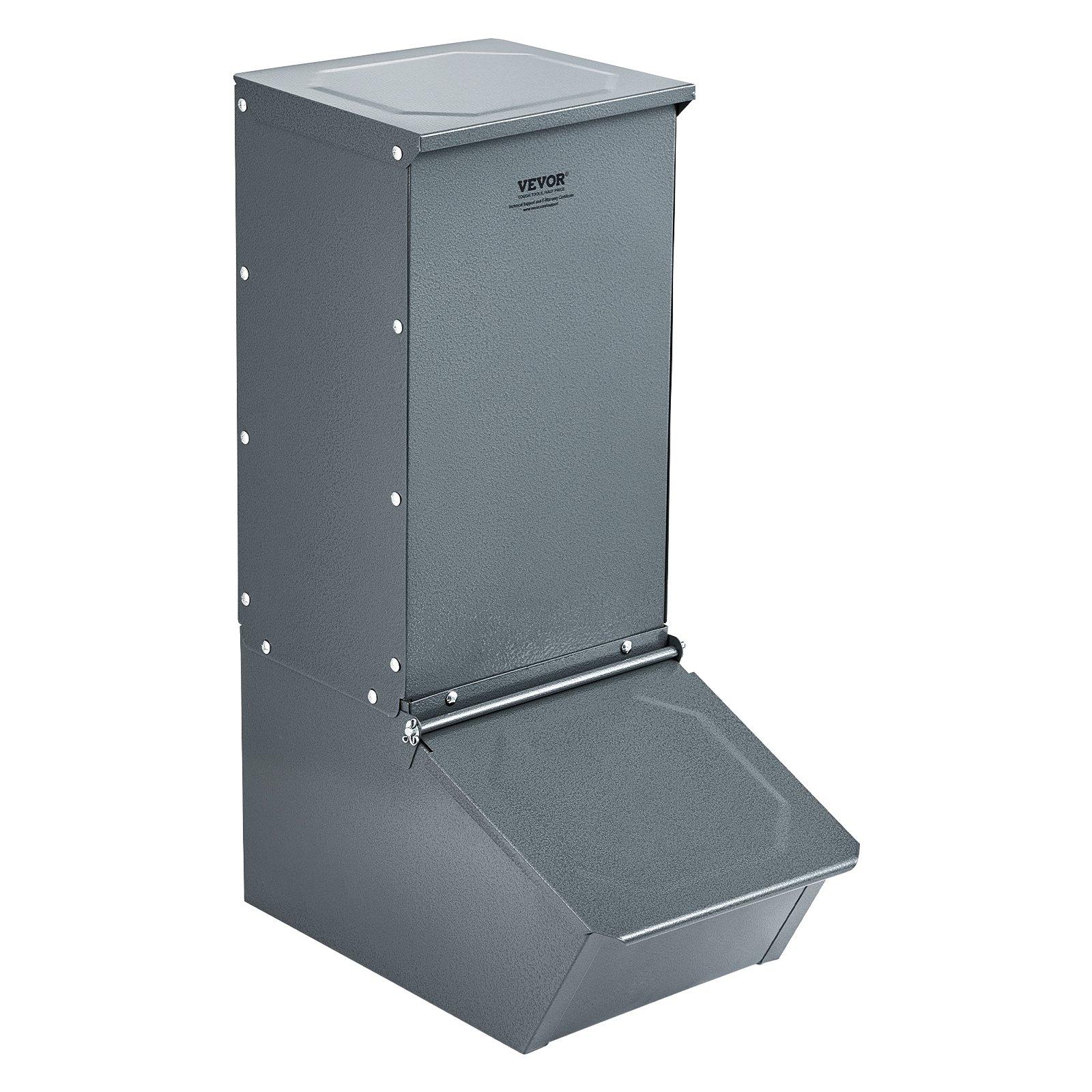 fathersdaygift VEVOR Hog Feeder, 2.2 Bushel Capacity, Single Door Pig Feeder, Heavy Duty Steel Piglets Feeder, Multipurpose Trough Creep Feeder, Outdoor Livestock Feeder Farm Accessory for Feeding up to 5 Hogs