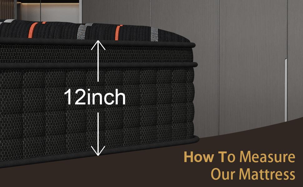 MRH 10”12”14-Inch Twin，Full，Queen，King，Luxury Hybrid Mattress -Memory Foamand Individual Pocket Springs for UltimateComfort and Support -Perfect for Family Roomsand Hotels in