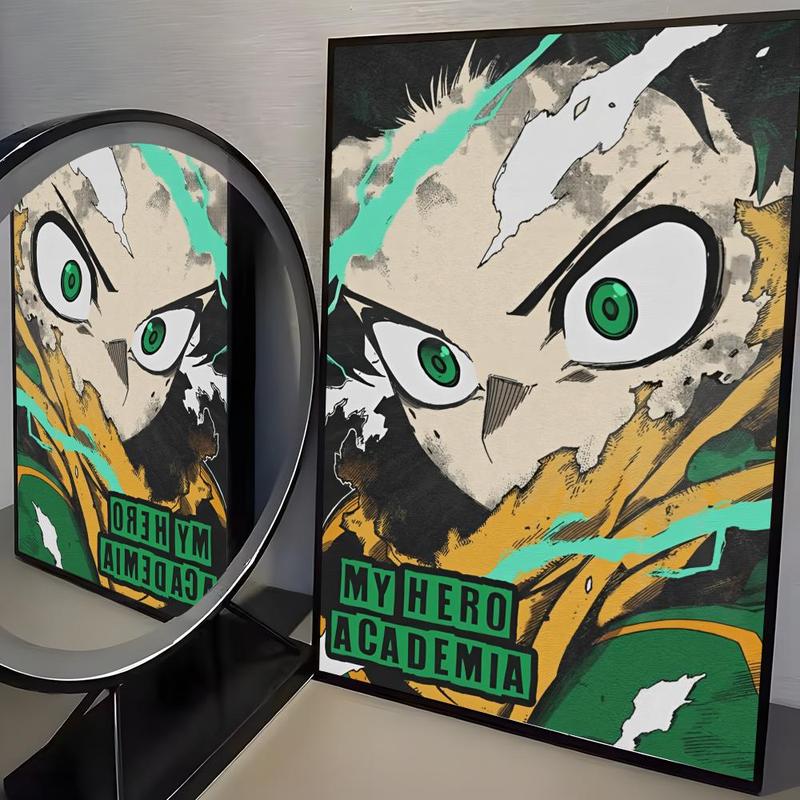 PIKPAKA Anime Midoriya Izuku My Hero Academia Cool Poster Self-Adhesive HD Wall Poster – Easy Stick & No-Residue Peel, Waterproof & Durable Art Print for Bedroom, Living Room, Dorm Decor, Perfect for Quick Makeovers and Aesthetic Room Transformation