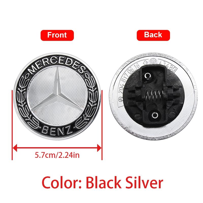 1Pcs 57mm ABS Mercedes Benz Logo Car Front Hood Bonnet Emblem Badge Cover Decoration For Mercedes Benz AMG A C E S Class W203 W204 W212 W213 W205 W177 W222 W221 W247 W176 W177 GLE CLS CLA CLG GLS Modification Replacement Accessories Car Sticker Car Decals
