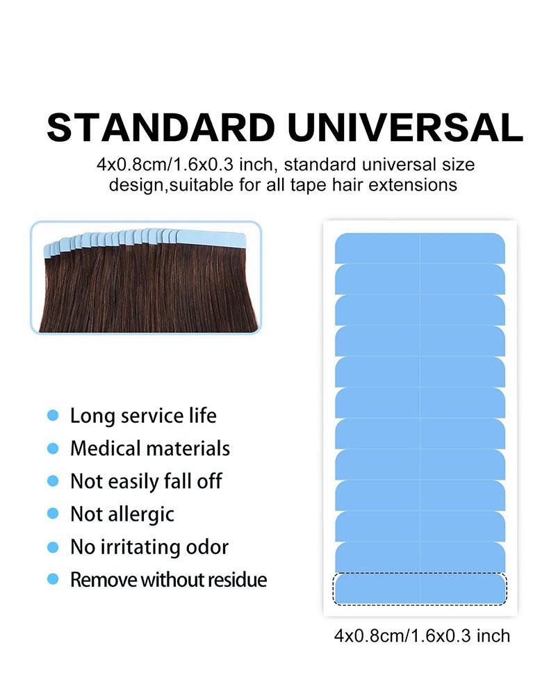 24 Pieces/Sheet Lace Wig Tape Strips Human Hair Lace Double Sided Bonding Clear Adhesive Tape for Lace Wig Toupee Hairpiece