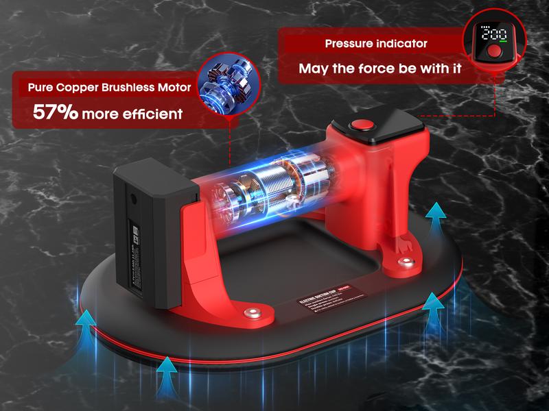 Electric Industrial Grade Tile Lifter with 2 Battery Packs 440 lbs Power Active Pressure Sensor for Tiles Stone Wood Glass Concrete Pavers Drywall Tool - Hardware Electric Industrial Grade Tile Lifter with 2 Battery Packs 440 lbs Power Active Pressure Sensor for Tiles Stone Wood Glass Concrete Pavers Drywall Tool - Hardware