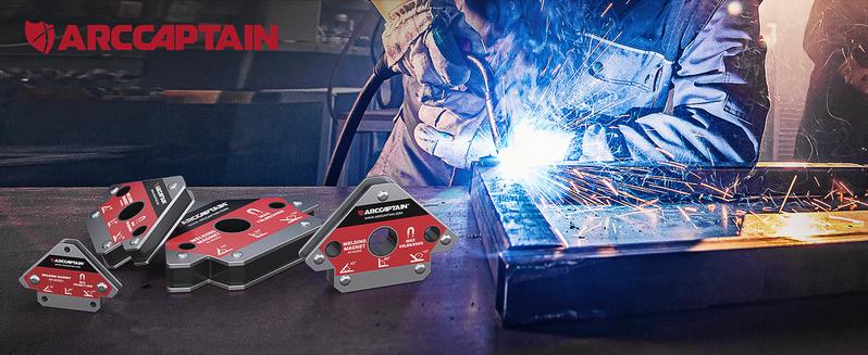 ARCCAPTAIN Welding Magnets 25LB & 55LB & 75LB Welding Magnet Set, Magnetic Welding Holder, Holding Power Welding Accessories Adjustable Angle Welding Magnet Holder Heavy Metal Duty Tool Kit