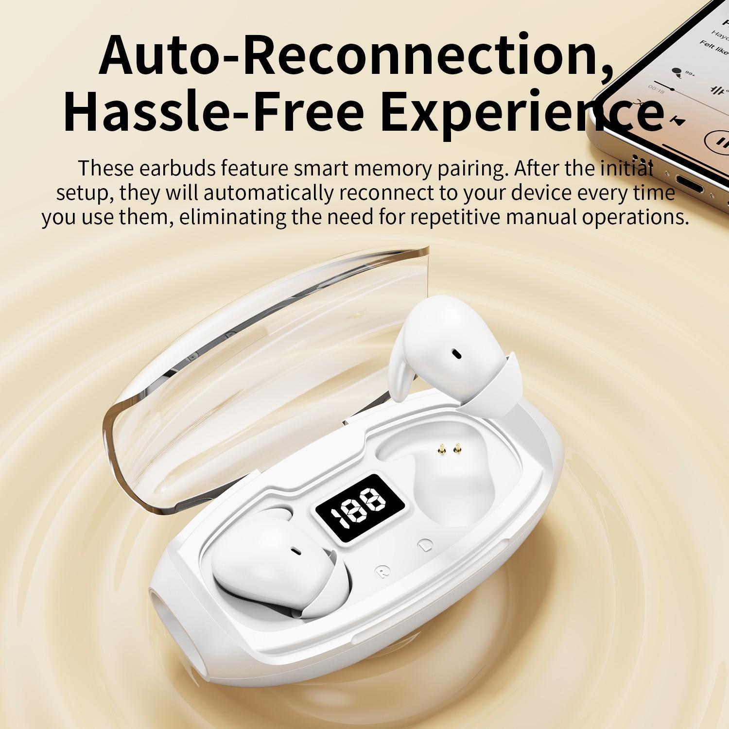 New True Wireless Earbuds with Custom Equalizer, Touch Control, 20-Hour Battery Life, Compatible with iPhone and Android, Compact Design