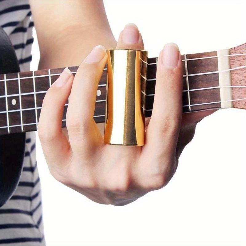 1pc Guitar Slide Bar Stainless Steel Finger Slides for Guitar Ukulele String Instruments Steel Finger Slider Guitar