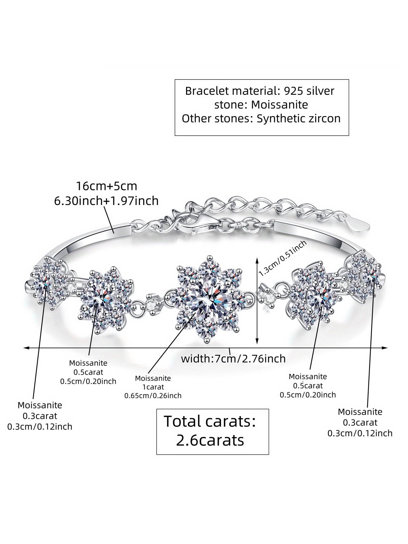 A 2.6-carat morganite Christmas snowflake men's and women's bracelet, made of S925 silver, suitable for daily wear as well as for weddings, engagement parties, events and vacations. Also a great gift for Christmas, birthday or anniversary