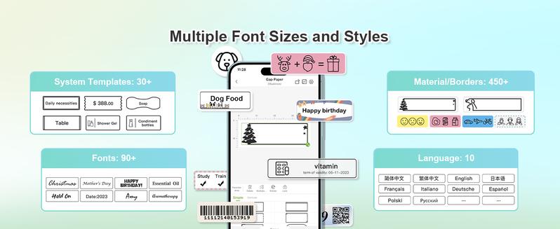 Genuine P31S and P21 Label Printer Tape, (14x40mm(0.59"x1.57"),Adapted Label Print Paper, 180 Tapes/Roll