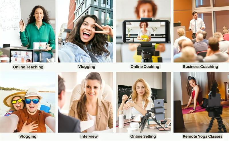 Mini Wireless Lavalier Microphone for iPhone, iPad, Android - 2 Pack Professional Lapel Phone Microphones for Live Interview Podcast Vlog