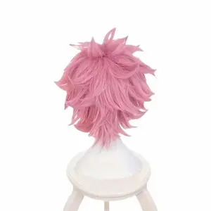 Anime My Hero Academia Ashido Mina Pink Cosplay Synthetic Wigs Heat Resistant Hair Role Play Wigs