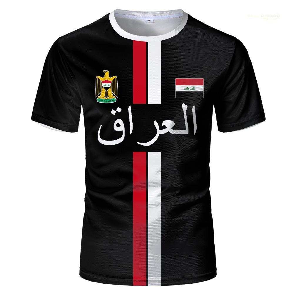 Iraq Style Printed Jerseys Men's And Women's Summer Street Short-sleeved Tee Sports Breathable Quick-drying Football T-shirts