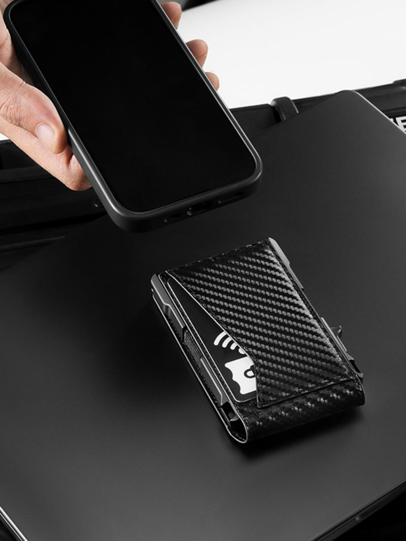 Men's Portable Aluminum Ultra-Thin Wallet, Holds 12 Credit Cards, Rfid Protected, Ideal Gift for Valentine's Day, Father's Day, Thanksgiving