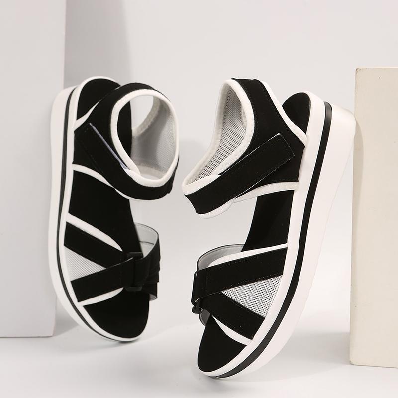 Women's Wedge Heel Platform Sandals Slip-on Design Casual Comfortable SlidesSuitable For All Seasons Springfresh