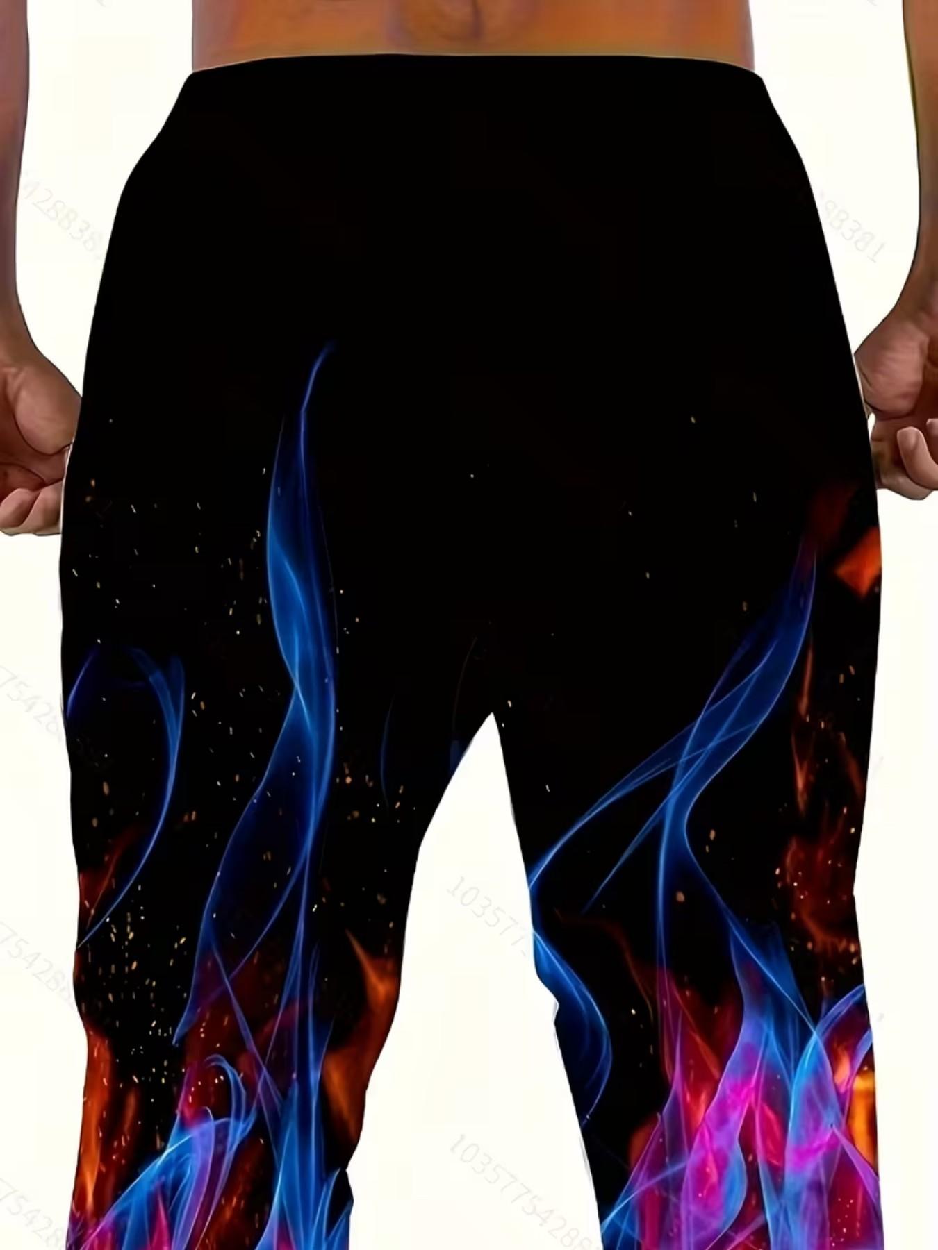 Men's 3D Cartoon Print Jogger Pants, Drawstring Waist and Pockets, Casual Comfortable Polyester Sportswear, All Seasons Fitted Pants