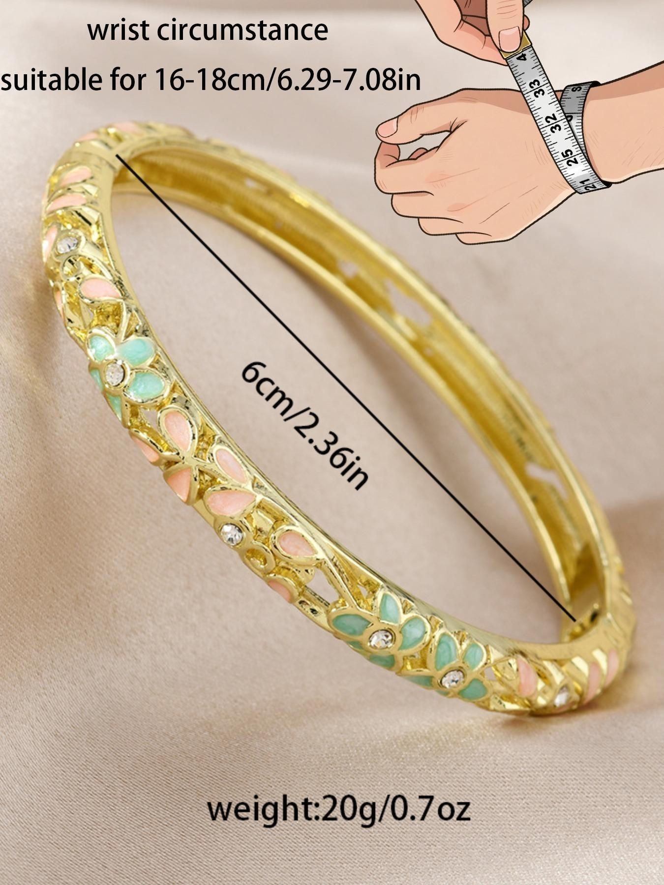 Vintage Court Style Oil Drip Flower Exquisite Bangle Bracelet, Jewelry Bracelets, Versatile Accessory, Elegant Geometric Design, Perfect Gift for Valentine's Day, Christmas, Parties, Anniversaries