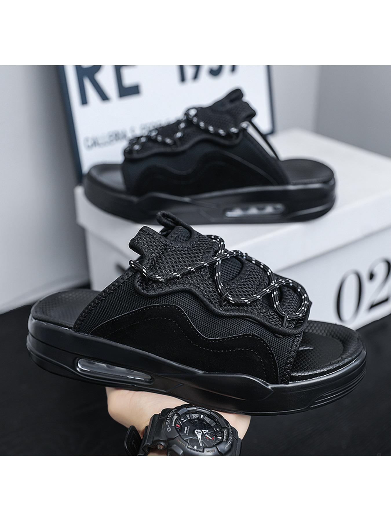 Summer thickened sandwich bottom slippers, fabric breathable sandals, fashion slippers men 's slippers