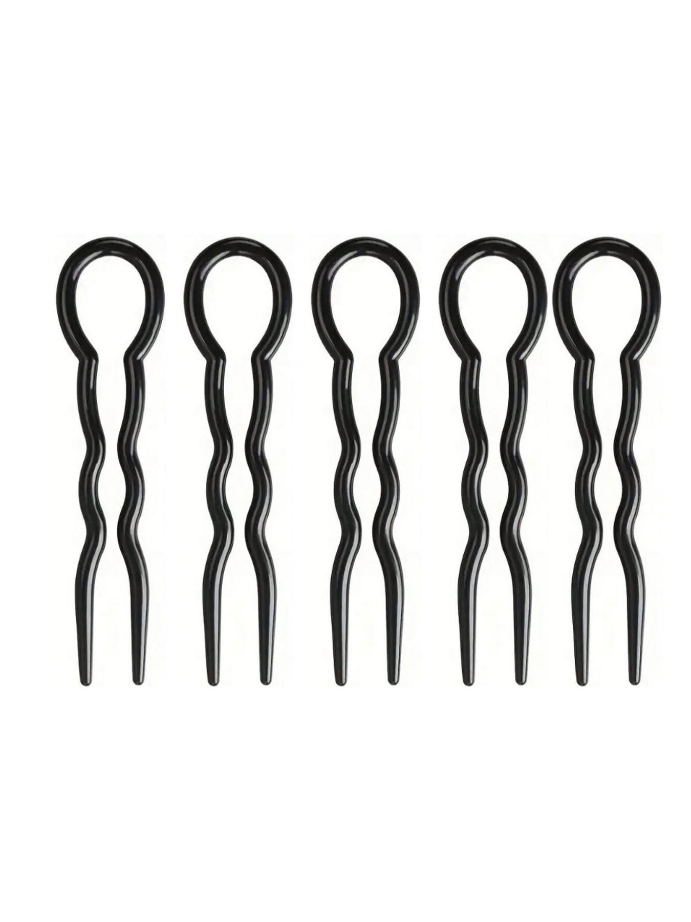 Elegant U-Shaped Hairpins, French Style Hairpin，Durable Plastic Hair Fork Sticks, Versatile Headwear Clips for Women - Ideal for Back to School Accessory, Hair Styling Clips|Minimalist Hairpins|Durable Hairpins, Hair Accessories